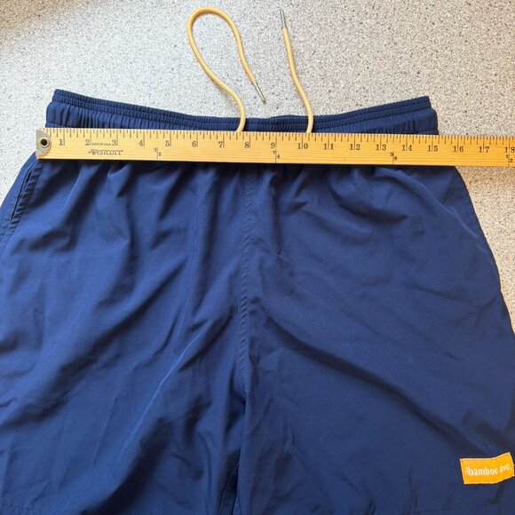 Bamboo Ave Performance Shorts Mens Large L Navy Blue Unlined Stretch Blend - Picture 6 of 16